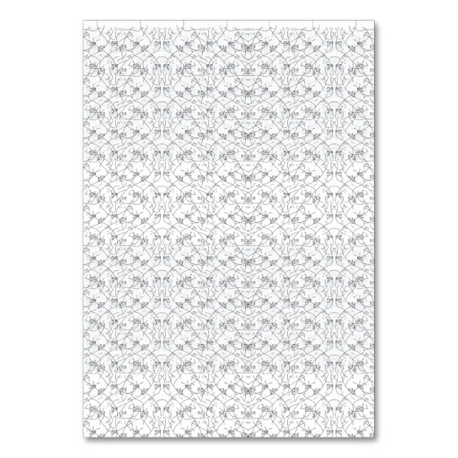 Numeração De Mesa Padrão repetitivo de formas pequenas e estilizadas (Frente)