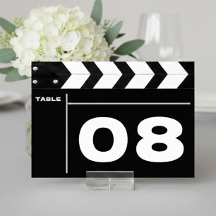 Numeração De Mesa Painel de Clap de Filme de Casamento