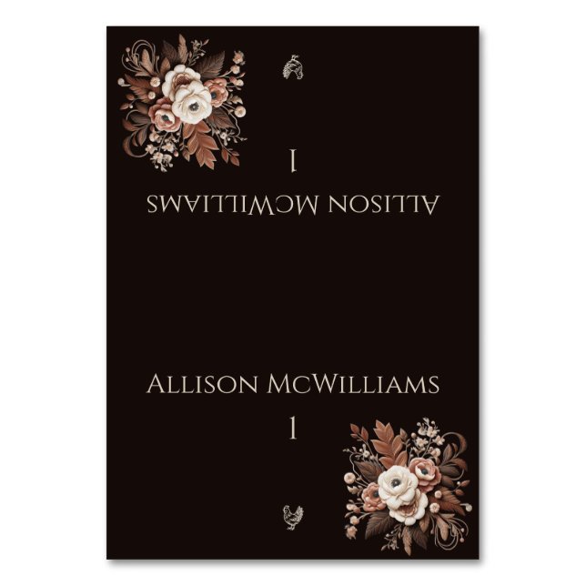 Numeração De Mesa País Elegante Moderno Ocidental - Aves De Capoeira (Frente)