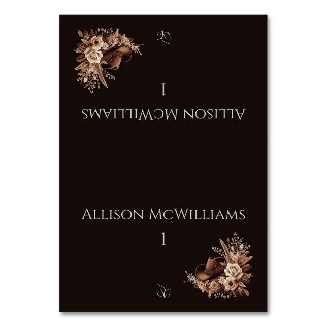 Numeração De Mesa País Elegante Moderno Ocidental- Vegetariano (Frente)