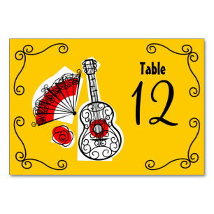 Numeração De Mesa Paisagem das cartas de mesa das Souvenirs espanhol