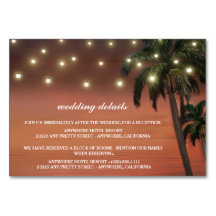 Palm Tree Sunset Beach Reception + Placas Hotel