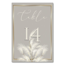 Numeração De Mesa Pampas Grass