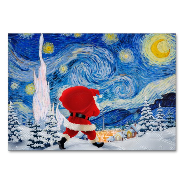 Numeração De Mesa Papai Noel está vindo (Frente)