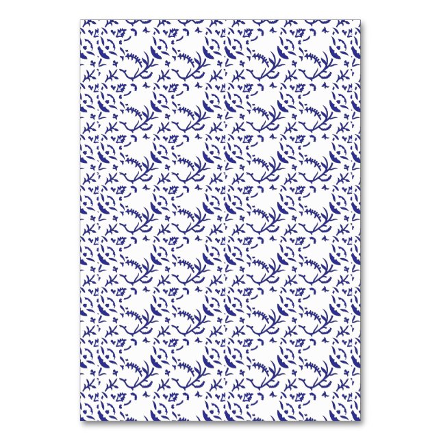 Numeração De Mesa Papel de embrulho azul e branco com um gráfico (Frente)