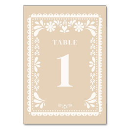Numeração De Mesa Papel Picado Números de Tabela Casada Moderno Mexi