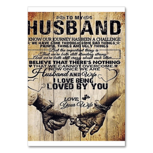 Numeração De Mesa Para o meu marido | Presente De Aniversário Para O (Frente)