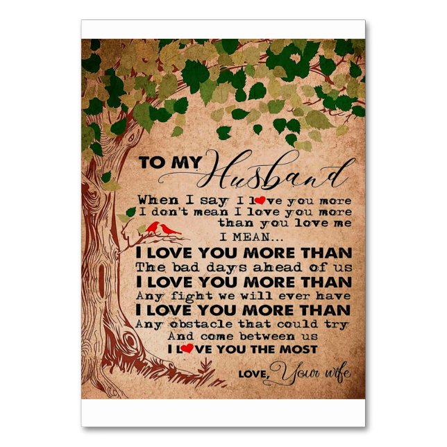 Numeração De Mesa Para Seu Espetacular Marido, Marido Aniversário Pr (Frente)