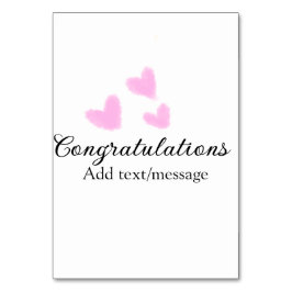 Numeração De Mesa Parabéns cor-de-rosa