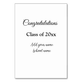 Numeração De Mesa Parabéns de graduação simples, adicionar classes m