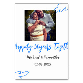 Numeração De Mesa parabéns para 50 anos de aniversário foto folha az