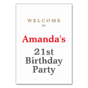 Numeração De Mesa Partido de Aniversário Moderno e Moderno Minimalis