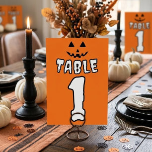 Numeração De Mesa Partido Personalizado do Dia das Bruxas de Pumpkin