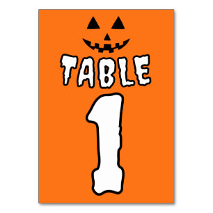 Numeração De Mesa Partido Personalizado do Dia das Bruxas de Pumpkin