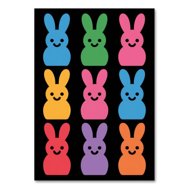 Numeração De Mesa Páscoa Dia Coelhinho Ovos Xadrez Leopardo (Frente)