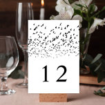 Numeração De Mesa Pássaros Negra e Branca Modernos de Casamento de P<br><div class="desc">Estas simples e elegantes cartas de números da mesa de casamento mostram um bando de pássaros em preto puro sobre um fundo branco. Elegante,  elegante,  moderno e único - fácil de personalizar para seu dia especial!</div>