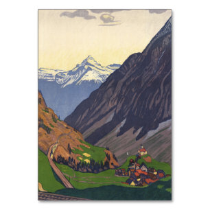 Numeração De Mesa Passo do Gotthard passagem de montanha nos Alpes