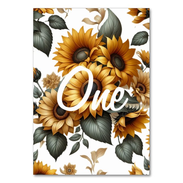 Numeração De Mesa Patch de girassol (Frente)