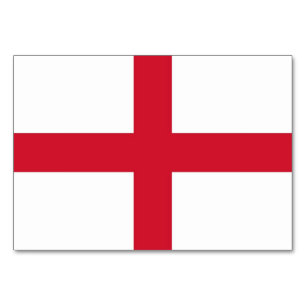 Numeração De Mesa Patriotic table card with Flag of England