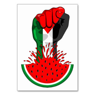 Numeração De Mesa Pé de resistência da Palestina em Watermelon