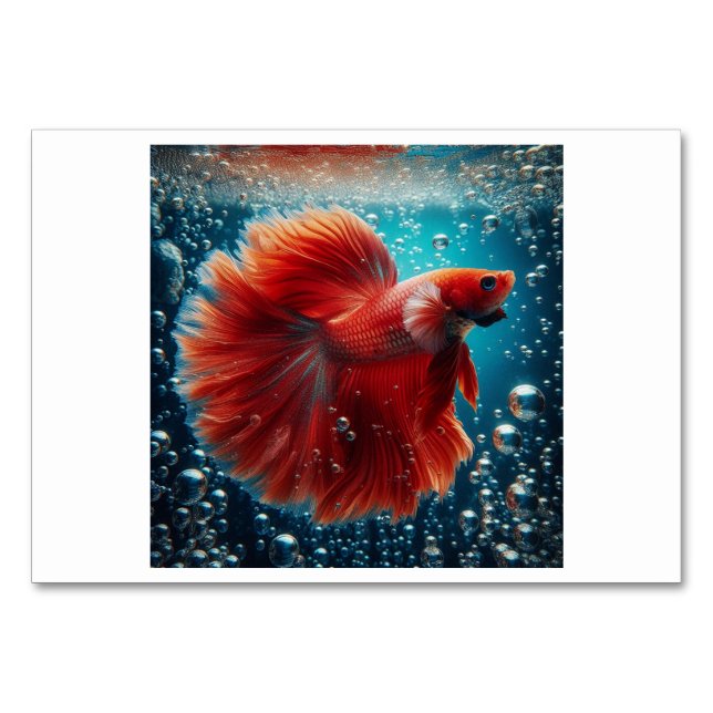 Numeração De Mesa Peixe (鱼 / yú) - Placas Flash chinesas (Frente)