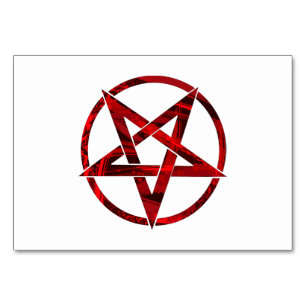 Numeração De Mesa Pentagrama do diabo vermelho