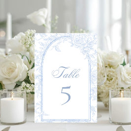 Numeração De Mesa Peônia Azul Arco Vitoriano Clássico Casamento Bran