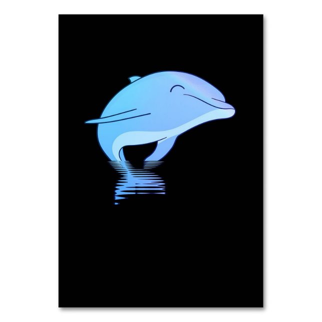 Numeração De Mesa pequeno e bonito animal de golfinho (Frente)