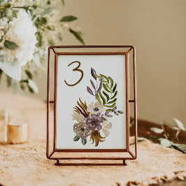 Numeração De Mesa Personalização Botânica da Natureza Rústica do Cas