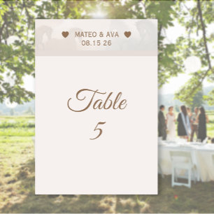 Numeração De Mesa Personalização de Casamento de Cavalos da Natureza