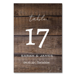 Numeração De Mesa Personalização de Casamento de Script de Oak Russo