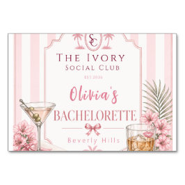 Numeração De Mesa personalizado Lux Rosa Despedida de Solteira noiva