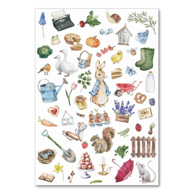 Numeração De Mesa personalizado peter o coelho (Frente)