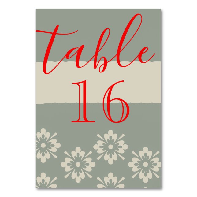 Numeração De Mesa Personalizado Seu Próprio Script Elegante (Frente)