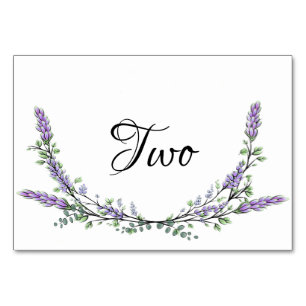 Numeração De Mesa Personalizar Elegante o eucalipto lavanda