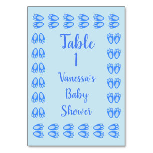 Numeração De Mesa Pés de Coelho Azul Adorável Bebê Menino Páscoa Chu