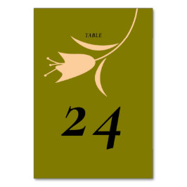 NUMERAÇÃO DE MESA PÊSSEGO MOD E CASAMENTO DE TULPAS DE AZEITE