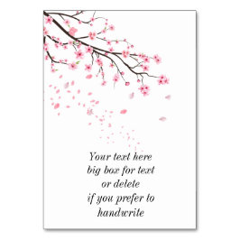 Numeração De Mesa Pétalas de Cherry Blossom à volta