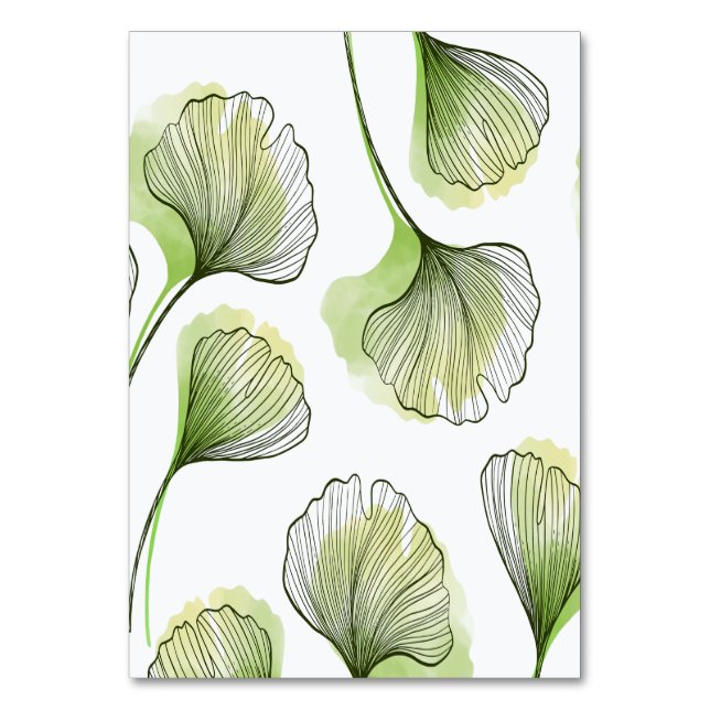 Numeração De Mesa Pétalas verdes (Frente)