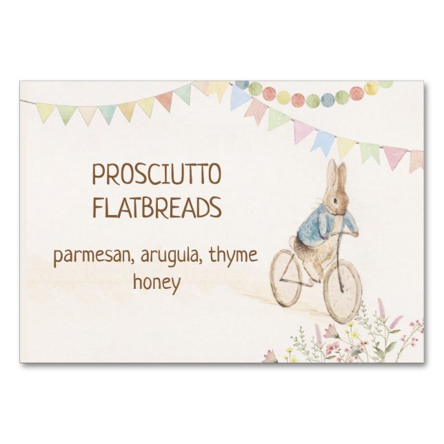 Numeração De Mesa Peter, a Comida do Buffet Neutro do Coelho (Frente)