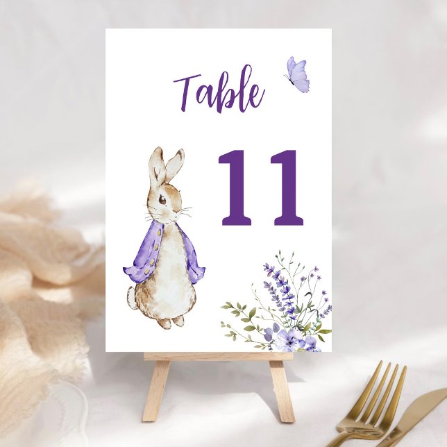 Numeração De Mesa Peter Rabbit Número da Tabela Roxo (Criador carregado)