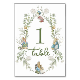 Numeração De Mesa Peter the Rabbit Wildflower Table Number