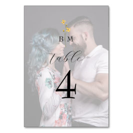 Numeração De Mesa Photo Monogram Wedding