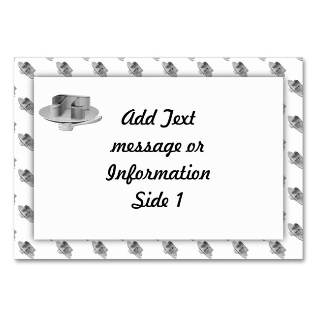 Numeração De Mesa Pi em Prata (Frente)