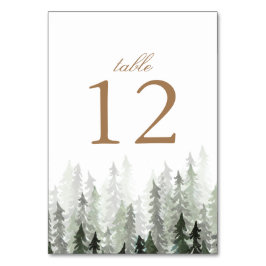 Numeração De Mesa Pine Forest Wedding