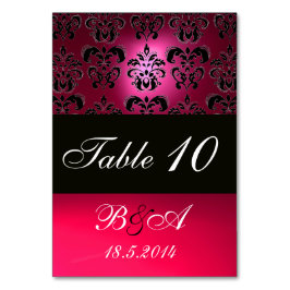 NUMERAÇÃO DE MESA PINK,FUCHSIA PRETO,MONOGRAMA BRANCA DE BOLSA