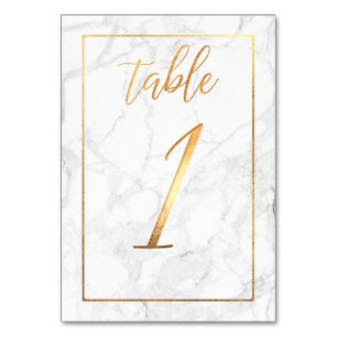 Numeração De Mesa PixDezines Faux Dourado/Mesa n.o 1+/Marble