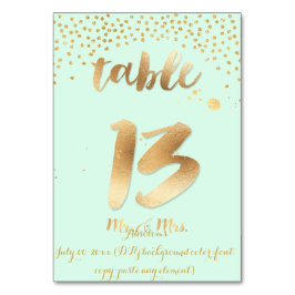 Numeração De Mesa PixDezines mesa 13+/faux dourados sprinkles/DIY co