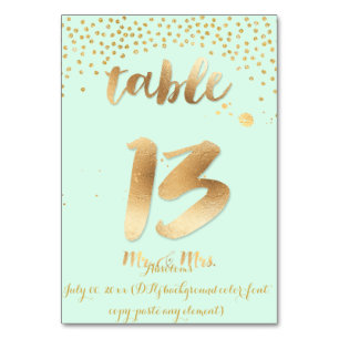 Numeração De Mesa PixDezines mesa 13+/faux dourados sprinkles/DIY co