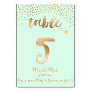 Numeração De Mesa PixDezines mesa 5/ purpurina dourada/ cor DIY/ ver